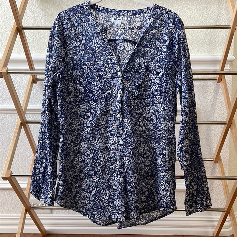Floral Blue Shirt